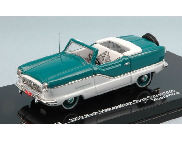 Vitesse VE36253 NASH METROPOLITAN OPEN CONVERTIBLE 1959 DARK GREEN/WHITE 1:43 Modellino