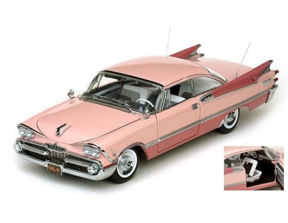 SunStar SS5481 DODGE CUSTOM ROYAL LANCER HARD TOP 1959 ROSE QUARTZ/CORAL 1:18 Modellino