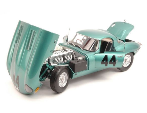 Paragon Models PAR98331 JAGUAR E TYPE LIGHTWEIGHT N.44 2nd SILVERSTONE 1963 ROY SALVADORI 1:18 Modellino