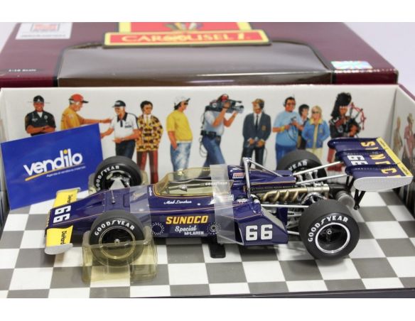 Carousel 4821 McLaren M16B 1972 Mark Donohue N66 1:18 Scatola rovinata Modellino