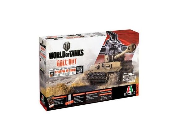 Italeri IT56501 WORLD OF TANKS PZ.KPFW VI TIGER KIT 1:56 Modellino