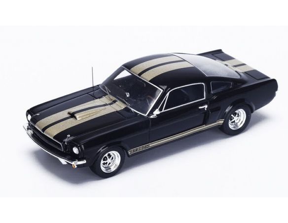 Spark Model S2637 MUSTANG SHELBY G.T.350 HERTZ 1966 BLACK W/GOLD STRIPES 1:43 Modellino
