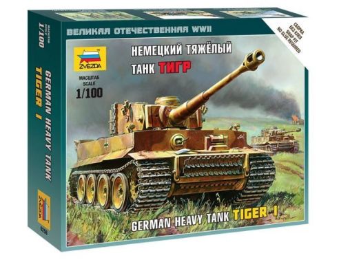 Zvezda Z6256 GERMAN HEAVY TANK TIGER I KIT 1:100 Modellino
