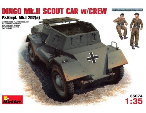 Miniart MIN35074 DINGO MK II (SCOUT CAR W/CREW KIT 1:35 Modellino