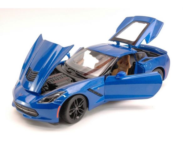 Maisto MI31677BL CORVETTE STINGRAY Z51 2014 BLUE 1:18 Modellino