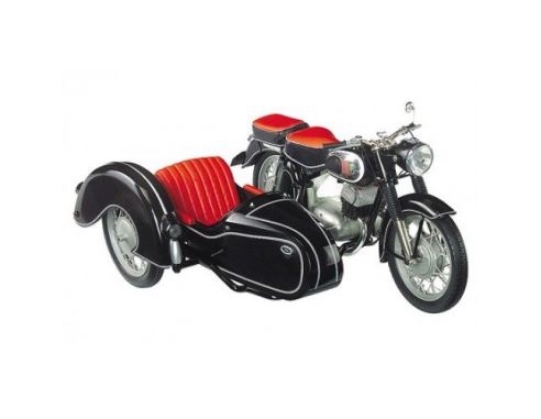 Schuco 06575 DKW RT 350 CON SIDECAR 1:10 Moto Die cast Modellino Scatola Rovinata
