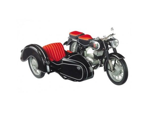 Schuco 06575 DKW RT 350 CON SIDECAR 1:10 Moto Die cast Modellino Scatola Rovinata