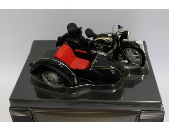 Schuco 06511 NSU MAX CON SIDECAR 1:10 Moto Die cast Modellino Scatola rovinata