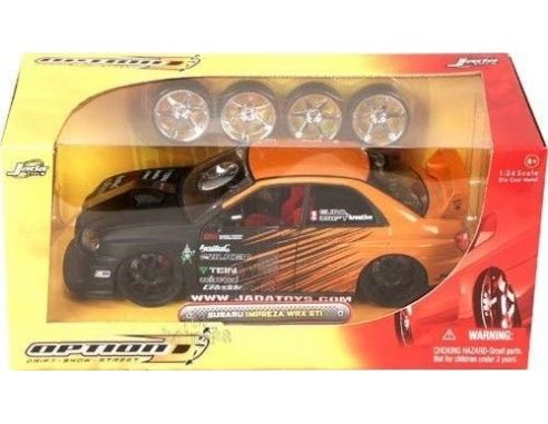 Jada 91174 SUBARU STI WRX EXTRA WHEELS 1/24 Modellino