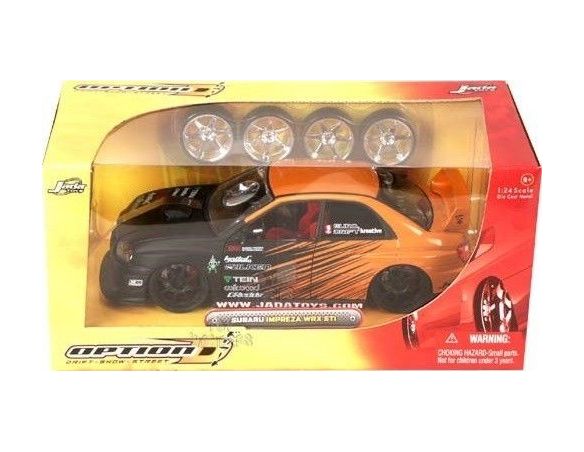 Jada 91174 SUBARU STI WRX EXTRA WHEELS 1/24 Modellino