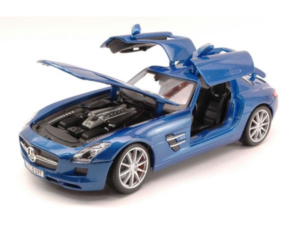 Maisto MI36196BL MERCEDES SLS AMG 2010 BLUE 1:18 Modellino