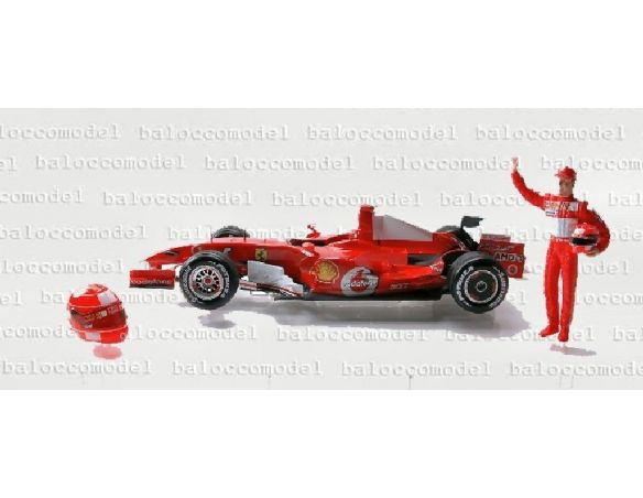 Hot Wheels J2996 FERRARI M.SCHUMACHER INTERL.'06 1:18 Modellino Scatola rovinata
