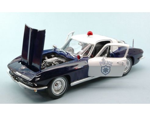 Maisto MI31381 CHEVROLET CORVETTE 1965 POLICE 1:18 Modellino