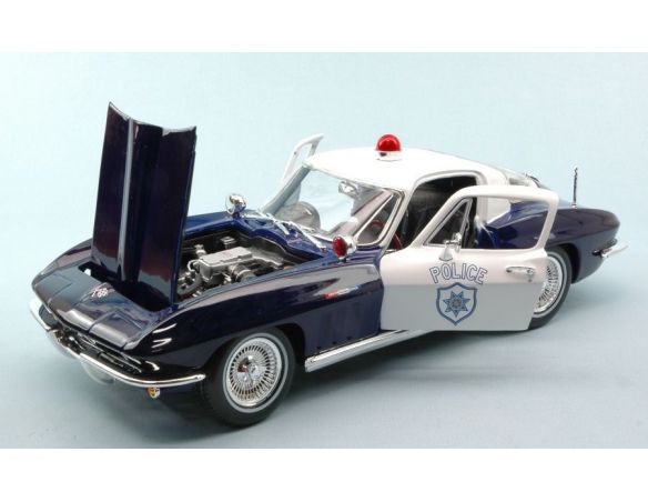 Maisto MI31381 CHEVROLET CORVETTE 1965 POLICE 1:18 Modellino