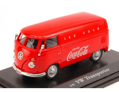 Motorcity Classics MCC430004 VW TRANSPORTER CARGO VAN RED 1962 COCA COLA 1:43 Modellino
