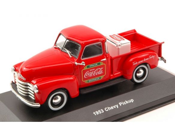 Motorcity Classics MCC478104 CHEVY PICK UP 1953 W/METAL COOLER COCA COLA 1:43 Modellino