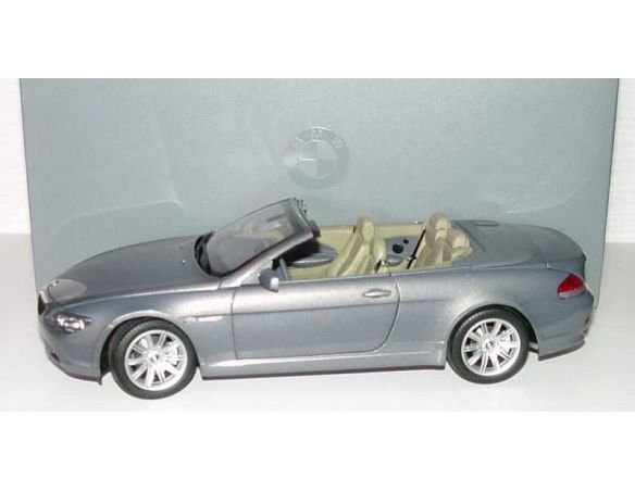 Kyosho BMW SERIE 6 CABRIO E64 2004 - 2010 GREY 1:18 Modellino