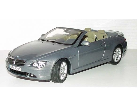 Kyosho BMW SERIE 6 CABRIO E64 2004 - 2010 GREY 1:18 Modellino