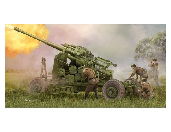 Trumpeter TP2349 SOVIET 100 mm AIR DEFENCE GUN KS-19M2 KIT 1:35 Modellino