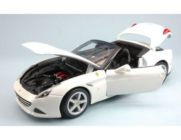 BBURAGO BU16007W FERRARI CALIFORNIA T (OPEN TOP) 2014 WHITE 1:18 Modellino