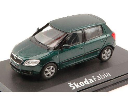 Abrex AB008HN SKODA FABIA II 2007 AMAZONIAN GREEN METALLIC 1:43 Modellino
