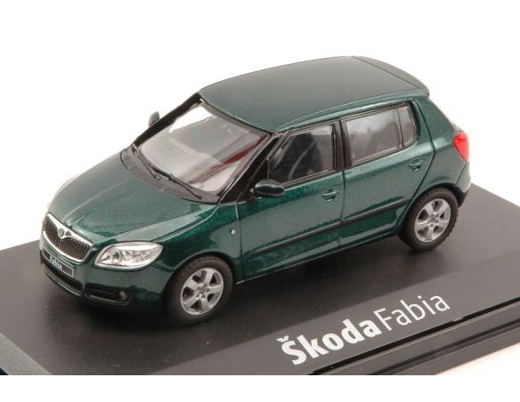 Abrex AB008HN SKODA FABIA II 2007 AMAZONIAN GREEN METALLIC 1:43 Modellino