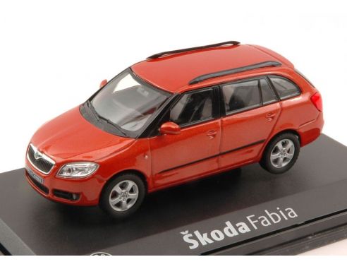 Abrex AB009JA SKODA FABIA COMBI II 2007 TANGERINE ORANGE METALLIC 1:43 Modellino