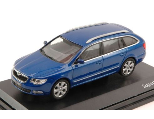 Abrex AB015KD SKODA SUPERB II COMBI 2009 BLUE RACE METALLIC 1:43 Modellino