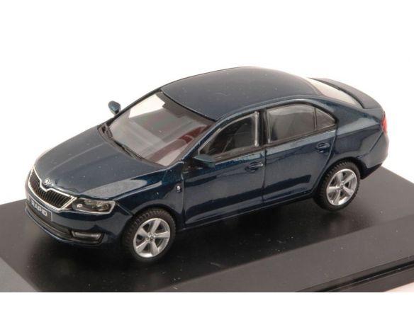 Abrex AB022KJ SKODA RAPID 2012 LAVA BLUE METALLIC 1:43 Modellino