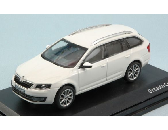 Abrex AB027E SKODA OCTAVIA III COMBI 2013 WHITE CANDY 1:43 Modellino