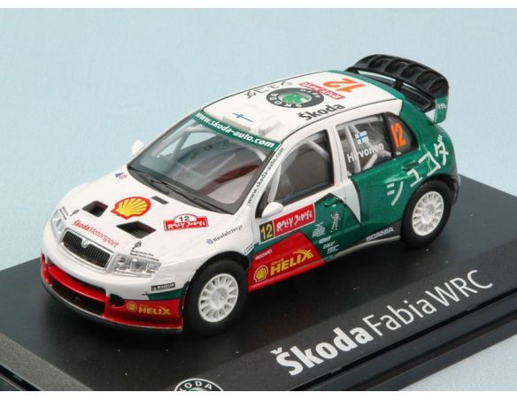 Abrex AB601TF SKODA FABIA WRC N.12 ACCIDENT RALLY JAPAN M.HIRVONEN-J.LEHTINEN 1:43 Modellino