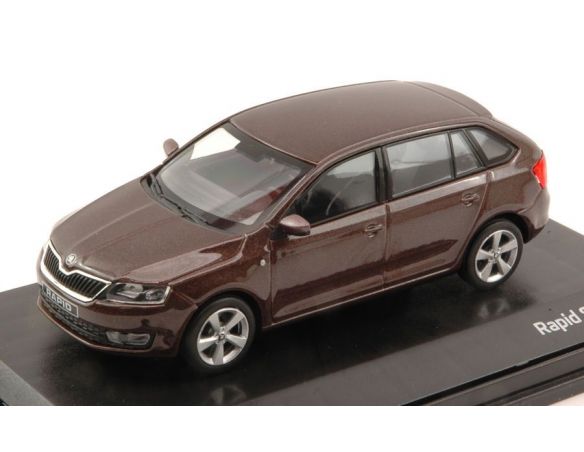 Abrex AB030YM SKODA RAPID SPACEBACK 2014 TOPAZ BROWN METALLIC 1:43 Modellino