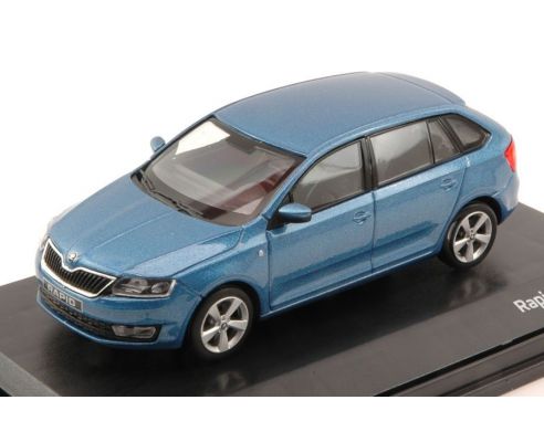 Abrex AB030KM SKODA RAPID SPACEBACK 2014 DENIM BLUE METALLIC 1:43 Modellino