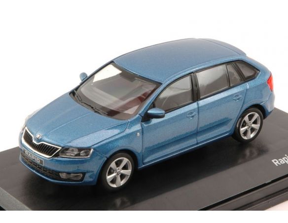 Abrex AB030KM SKODA RAPID SPACEBACK 2014 DENIM BLUE METALLIC 1:43 Modellino