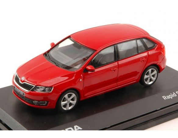 Abrex AB030B SKODA RAPID SPACEBACK 2014 RED CORRIDA 1:43 Modellino