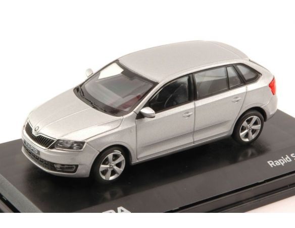 Abrex AB030AB SKODA RAPID SPACEBACK 2014 SILVER BRILLANT METALLIC 1:43 Modellino