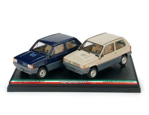 Brumm BMDC002 FIAT PANDA SET 1980 PANDA 30 BLU E PANDA 45 BEIGE 1/43 Modellino