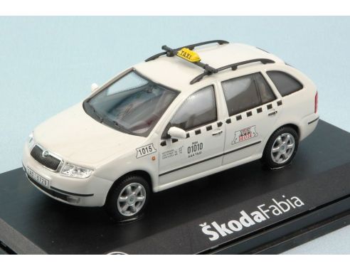 Abrex AB004XDE SKODA FABIA COMBI TAXI WHITE CANDY 1:43 Modellino