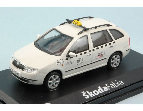 Abrex AB004XDE SKODA FABIA COMBI TAXI WHITE CANDY 1:43 Modellino