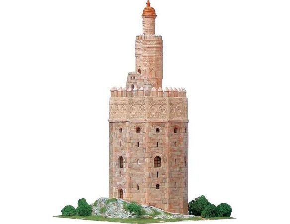 Riproduzione Torre dell'Oro Sevilla 2800 Pz Aedes Ars AS1260 25 x 25 x 37.5 cm 1:100 Kit Modellino