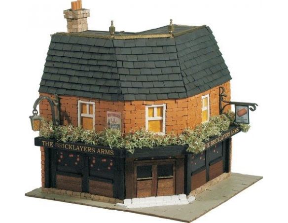 Domus Kits 40304 Country 7 "The Bricklayers Arms" Ristorante Pub 1:50 Kit Modellino
