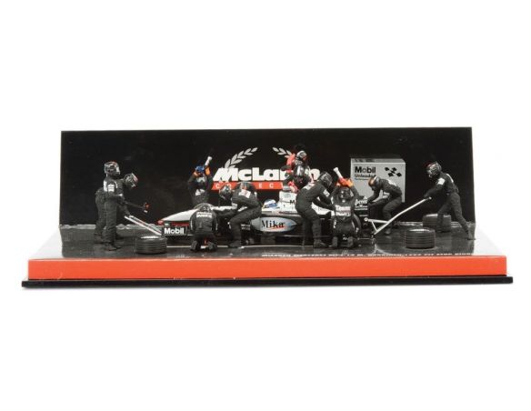 Minichamps McLaren Mercedes M. Hakkinene 1999 Pit Stop Modellino SENZA VETRINA