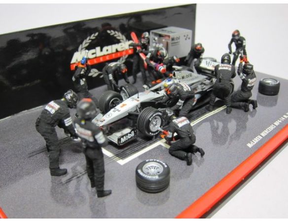 Minichamps McLaren Mercedes M. Hakkinene 1999 Pit Stop Modellino SENZA VETRINA