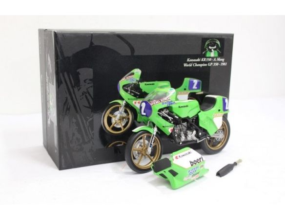 Minichamps 122814002 Kawasaki KR350 A. Mang  W.C. 1981 1:12 Modellino DEMAGED
