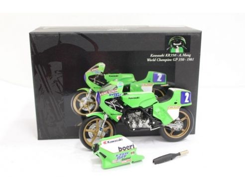Minichamps 122814002 Kawasaki KR350 A. Mang  W.C. 1981 1:12 Modellino DEMAGED