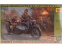 Zvezda Z3607 GERMAN WWII SIDECAR W/CREW KIT 1:35 Modellino