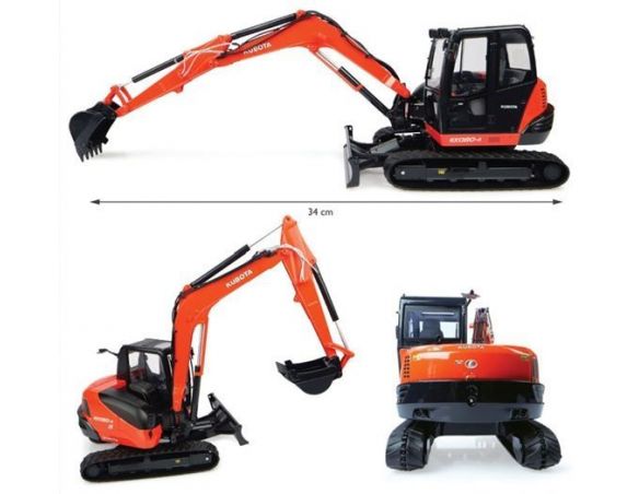 Universal Hobbies UH8102 KUBOTA KX080-4 (US VERSION) 1:24 Modellino