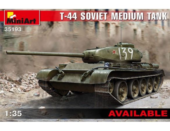 Miniart MIN35193 T-44 SOVIET MEDIUM TANK KIT 1:35 Modellino