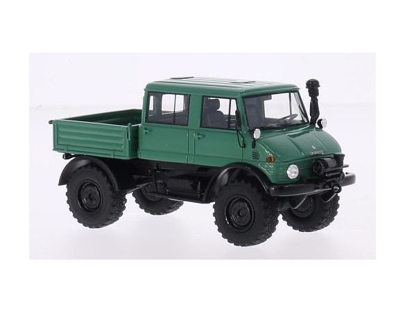 Neo Scale Models NEO46290 MERCEDES UNIMOG U416 DOUBLE CABIN GREEN 1:43 Modellino