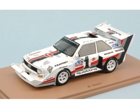 Spark Model S43PP87 AUDI QUATTRO S1 N.1 WINNER PIKES PEAK 1987 W.ROHRL 1:43 Modellino